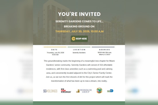 Miami Gardens Set To Break Ground On 153 Affordable Senior Residences
