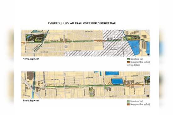 Miami’s $42 Million Ludlam Trail Remains Stalled Behind Fences