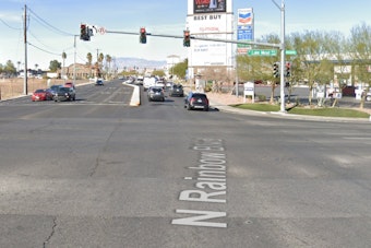 Midday Stabbing Shakes Busy Rainbow And Lake Mead Corner