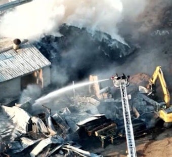 Middlefield Sawmill Inferno Guts MK Hardwoods, Sends Smoke Across Town