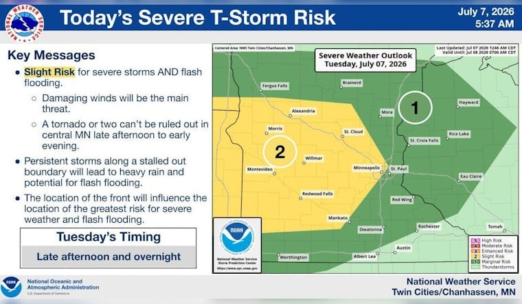 Minneapolis Braces For Midnight Thunder As Weekend Heat Cranks Back Up