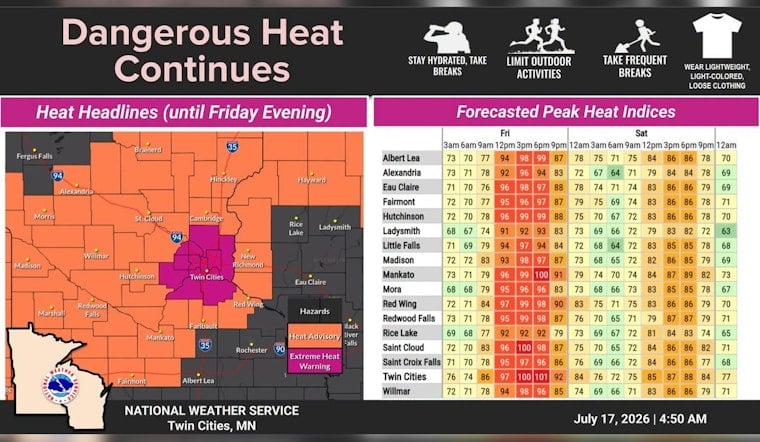Minneapolis Broils At 97 As Hazardous Smoke Moves In