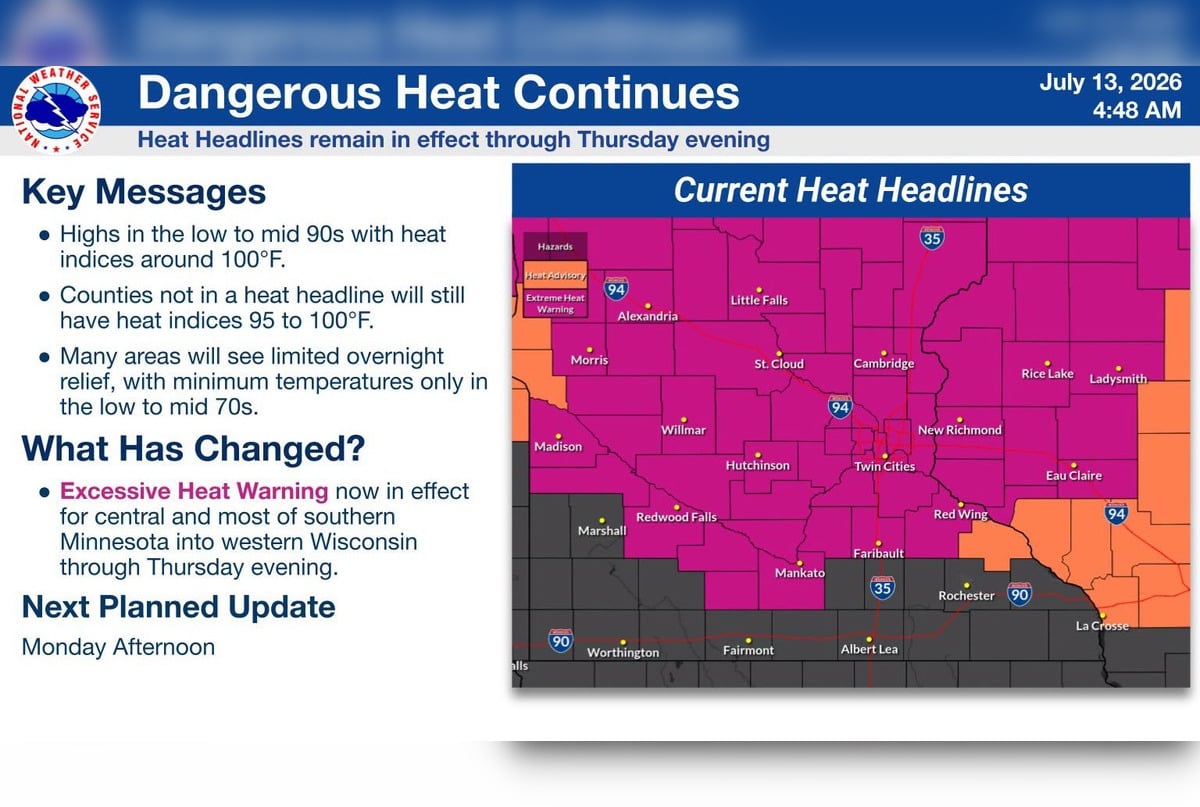 Minneapolis Heat Inferno: Days Of Brutal Muggy Misery Ahead