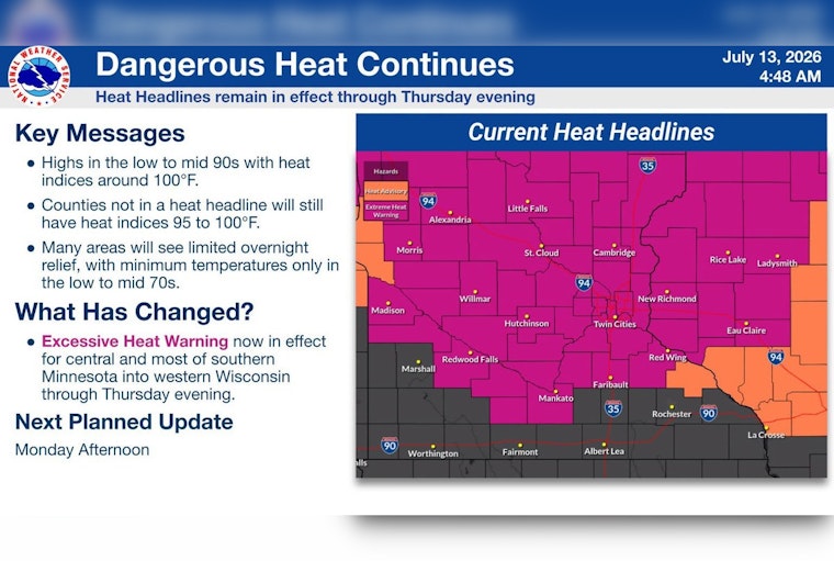 Minneapolis Heat Inferno: Days Of Brutal Muggy Misery Ahead