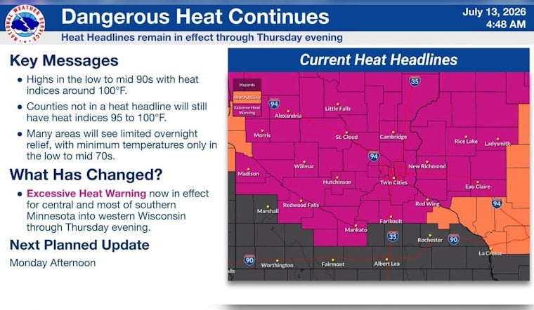 Minneapolis Heat Inferno: Days Of Brutal Muggy Misery Ahead