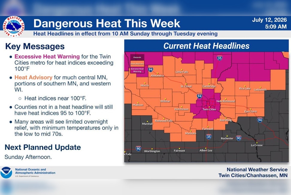 Minneapolis On Melt Watch As Heat Index Nears Triple Digits