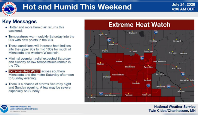 Minneapolis Set To Fry As Weekend Heat Turns Brutal