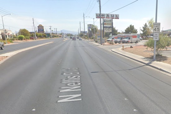 Nellis Nightmare: Sedan Ends Up On U‑Haul Sign As Vegas Crew Runs For It