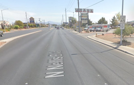 Nellis Nightmare: Sedan Ends Up On U‑Haul Sign As Vegas Crew Runs For It