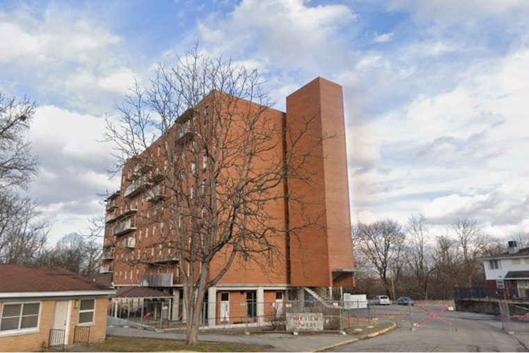 New Albany's Fire-Ravaged Parkview Tower Finally Gets Wrecking Ball