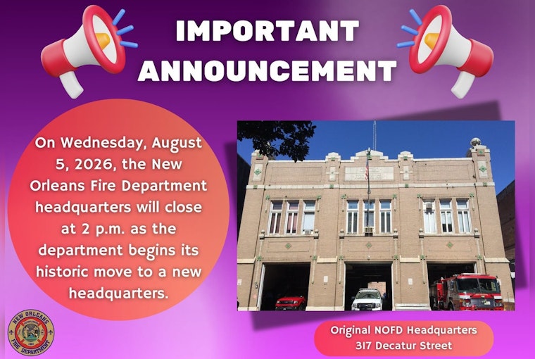 New Orleans Fire Department Finally Leaves Its French Quarter Headquarters