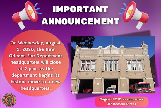 New Orleans Fire Department Finally Leaves Its French Quarter Headquarters