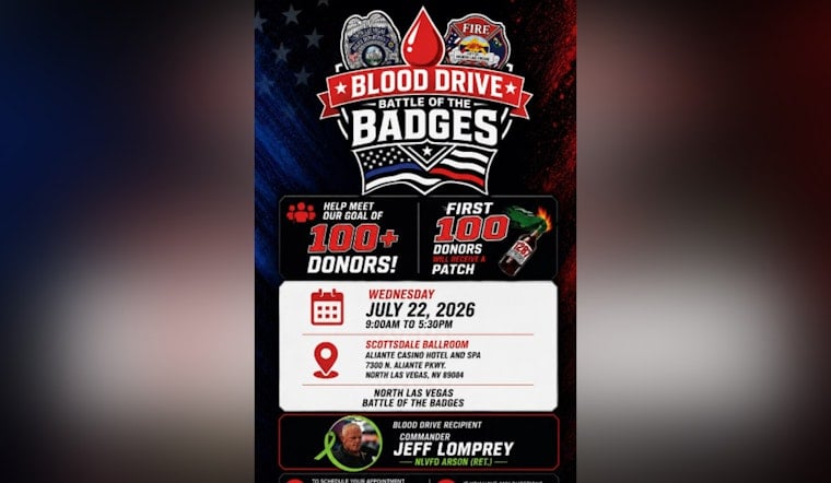 North Las Vegas Cops, Firefighters In High-Stakes Blood Drive Showdown