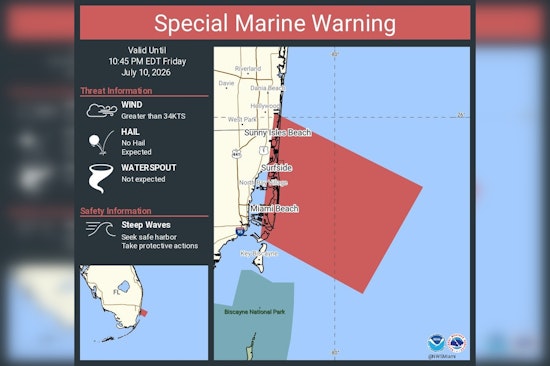 NWS Sounds Biscayne Bay Alarm, Tells Miami Boaters To Run For Harbor