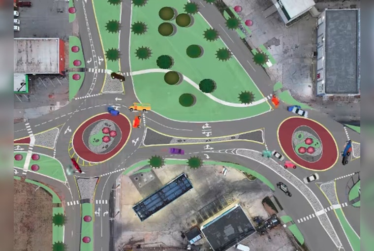 Oklahoma City’s First Double Roundabout Is Open And It’s A Peanut