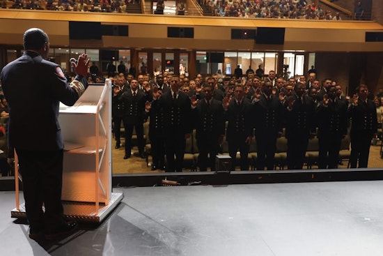 Packed Indy Church Erupts As 62 Rookie Firefighters Get Their Badges