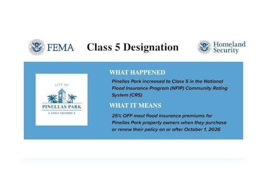 Pinellas Park Homeowners Snag 25% Flood Insurance Break After FEMA Upgrade