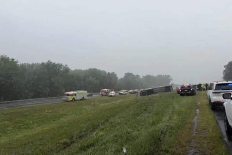 Plattekill Thruway Bus Flips, Riders Shaken But Survive