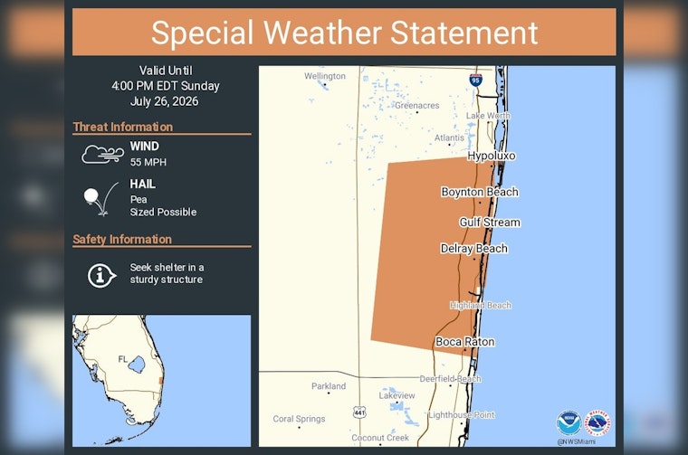Pop-Up Pounder: NWS Flags Boca Raton For Hail, 55-Mph Gusts