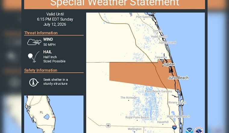 Pop-Up Storms Take Aim At Jupiter And Juno Beach This Evening
