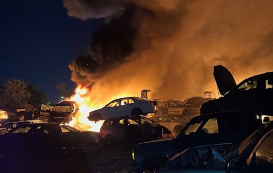 Predawn Inferno Torches 100 Cars At Modesto Wrecking Yard
