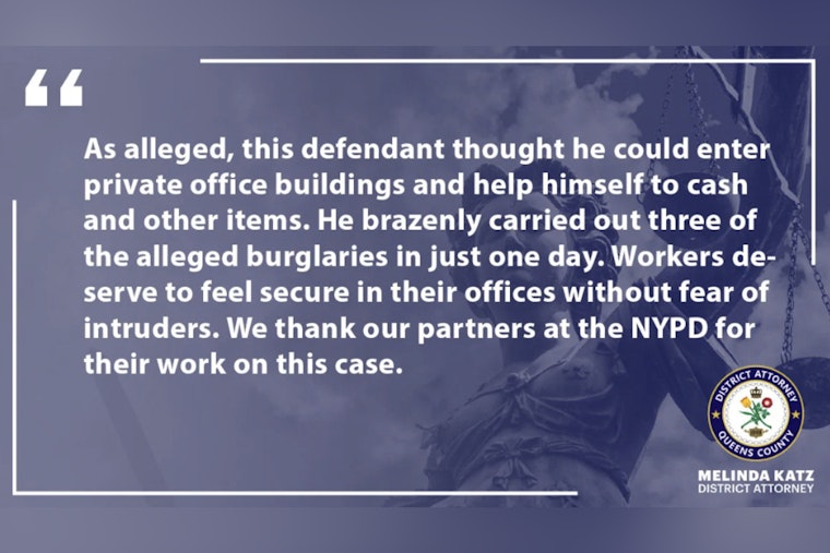 Queens Office Bandit Busted After Alleged Cash-Grab Spree From LIC to Jamaica