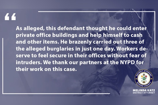 Queens Office Bandit Busted After Alleged Cash-Grab Spree From LIC to Jamaica