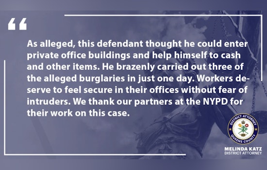 Queens Office Bandit Busted After Alleged Cash-Grab Spree From LIC to Jamaica