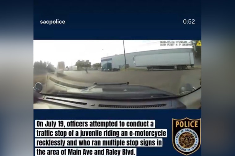 Sacramento Juvenile Arrested After Reckless E-Motorcycle Chase Near Raley Boulevard