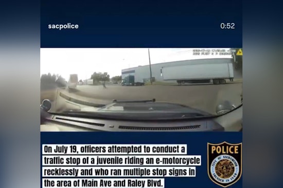 Sacramento Juvenile Arrested After Reckless E-Motorcycle Chase Near Raley Boulevard