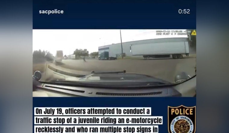 Sacramento Juvenile Arrested After Reckless E-Motorcycle Chase Near Raley Boulevard