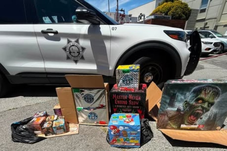 San Bruno Cops Nab Wheelbarrow Load Of Illegal Fireworks On Piedmont Avenue