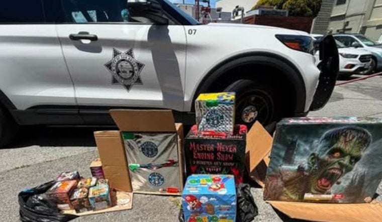 San Bruno Cops Nab Wheelbarrow Load Of Illegal Fireworks On Piedmont Avenue