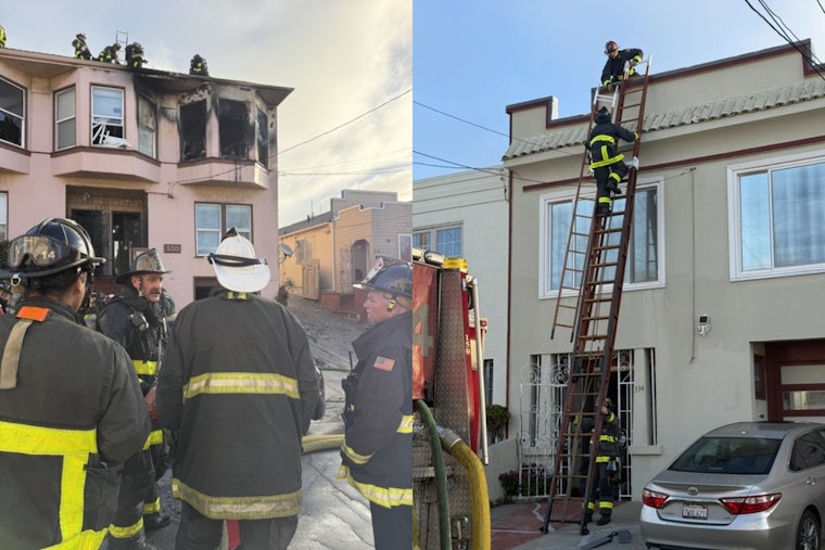 San Francisco Firefighters Rescue Adult From Raymond Street Blaze