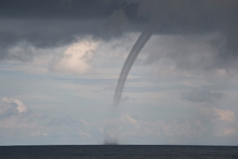 Skinny Keys Waterspout Spins Up off Stock Island Marina