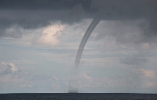 Skinny Keys Waterspout Spins Up off Stock Island Marina
