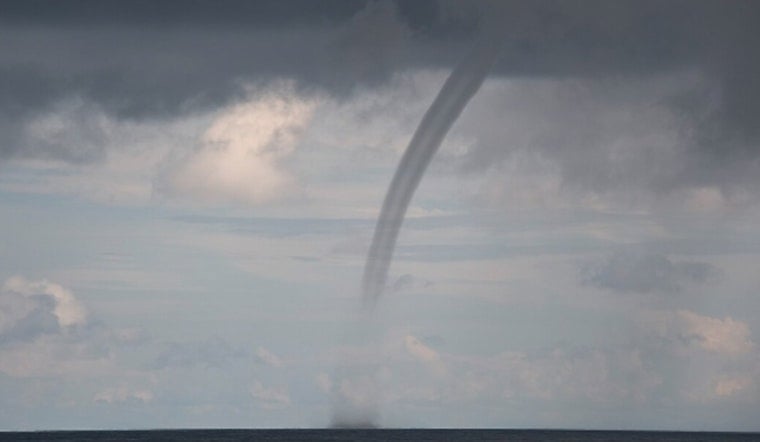 Skinny Keys Waterspout Spins Up off Stock Island Marina