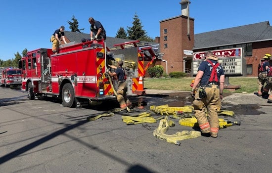 Smoldering Blaze Licks Wall of Roseway Church as Portland Crews Rush In
