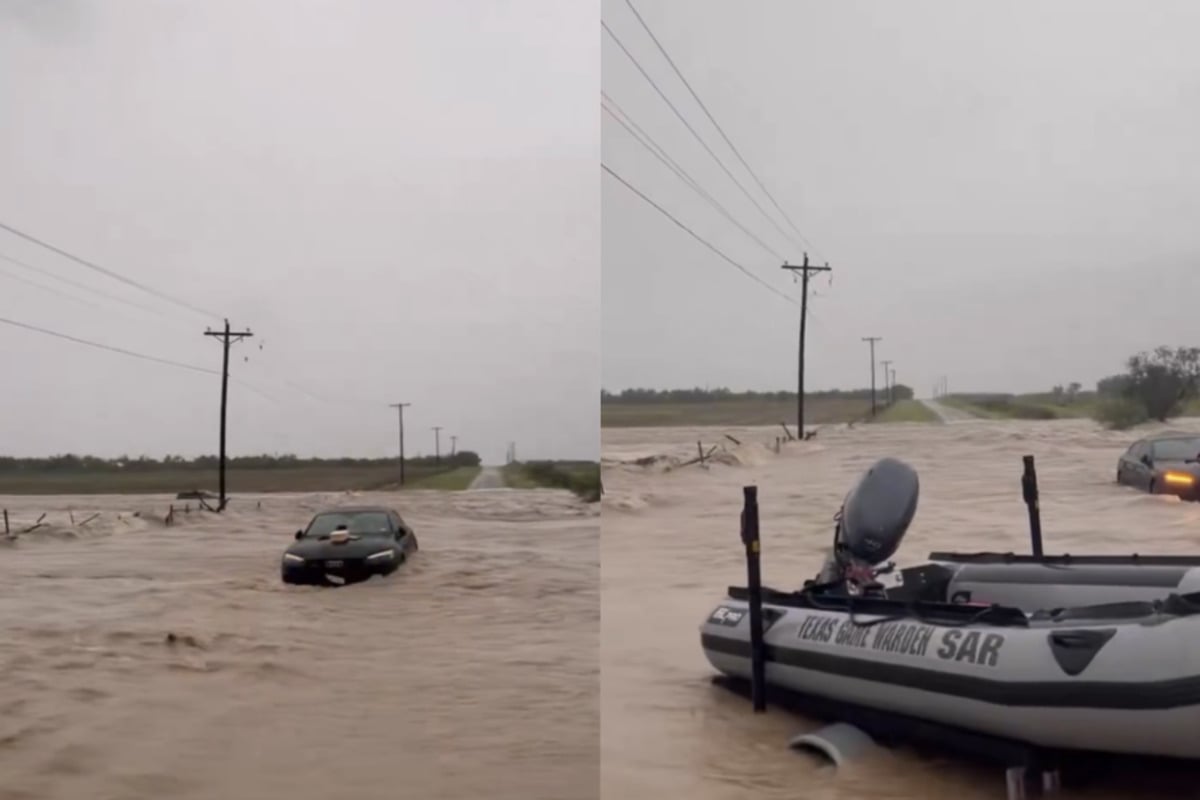 South Texas Floodwaters Swallow Roads As Game Wardens Race To Rescue Drivers
