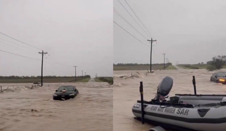 South Texas Floodwaters Swallow Roads As Game Wardens Race To Rescue Drivers