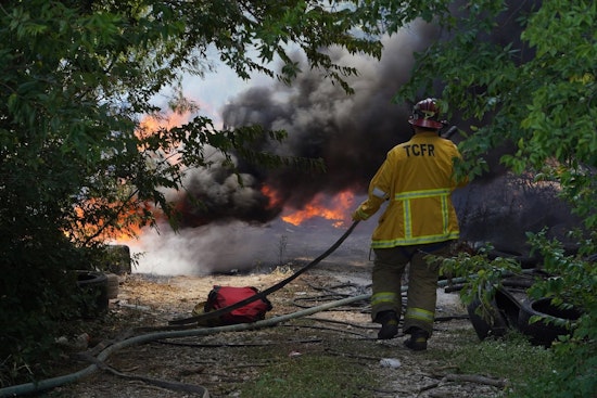 Southeast Austin Brush Blaze Guts Abandoned Moore Road Building