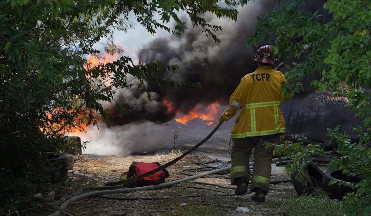 Southeast Austin Brush Blaze Guts Abandoned Moore Road Building
