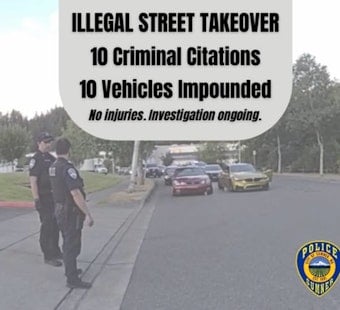 Sumner Cops Crash Warehouse Sideshow, Haul Off 10 Cars