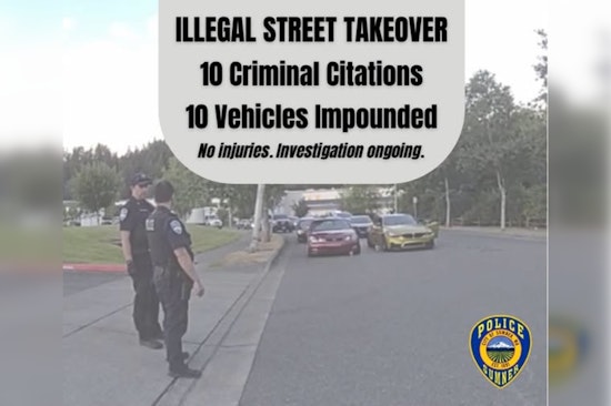 Sumner Cops Crash Warehouse Sideshow, Haul Off 10 Cars
