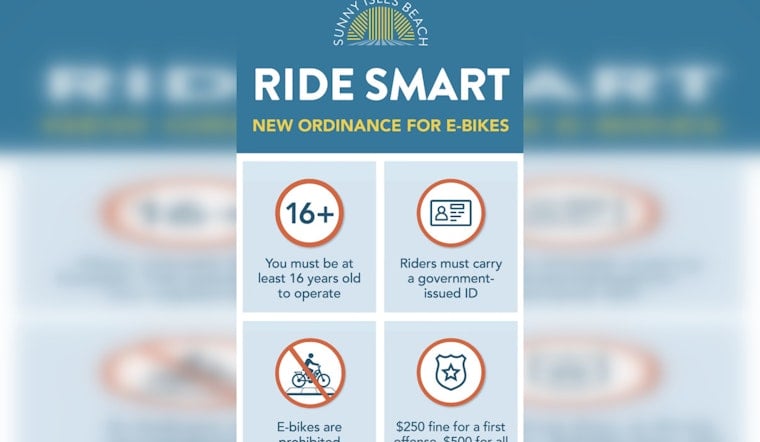 Sunny Isles Beach Slaps 16+ Age Limit And Sidewalk Ban On E‑Bikes