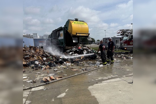 Sunscreen Can Inferno Turns Speedway Trash Truck Into Rolling Firebox
