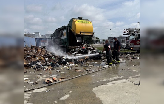 Sunscreen Can Inferno Turns Speedway Trash Truck Into Rolling Firebox