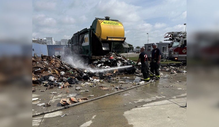 Sunscreen Can Inferno Turns Speedway Trash Truck Into Rolling Firebox