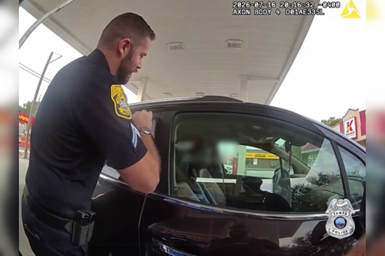 Tampa Cops Pry Open SUV To Save Little Girl Trapped At Gas Pump