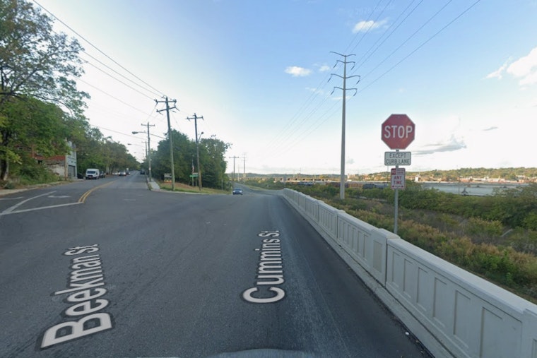 Third Car In A Month Takes Scary Plunge Into Mill Creek In North Fairmount